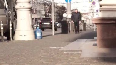 Voronezh, Rusya 29 Eylül 2019. Şehir genelinde insan hareketlerinin zamanı.