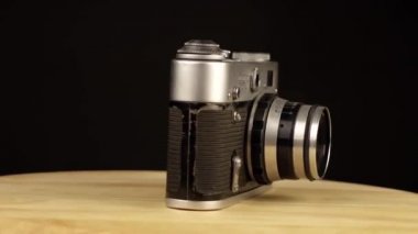 Rusya, Moskova 10 Ekim 2019 eski vintage kamera 360 derece dönüyor.