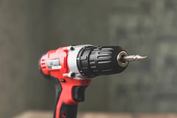 red electric screwdriver close up