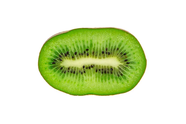 Green juicy kiwi fruit on a white background — Stockfoto
