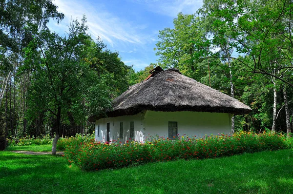 Kiev Ukraine Old Authentic Wooden Typical House Central Ukraine Architecture — Stok fotoğraf