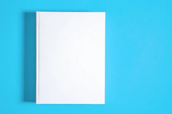 Mockup Libro Cuadrado Blanco Cerrado Fondo Papel Texturizado Blanco Plantilla —  Fotos de Stock