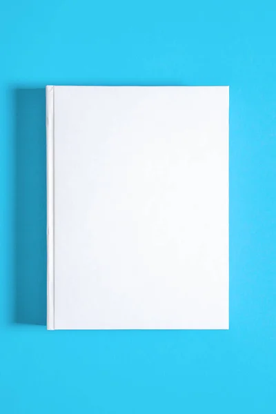 Mockup Libro Cuadrado Blanco Cerrado Fondo Papel Texturizado Blanco Plantilla —  Fotos de Stock