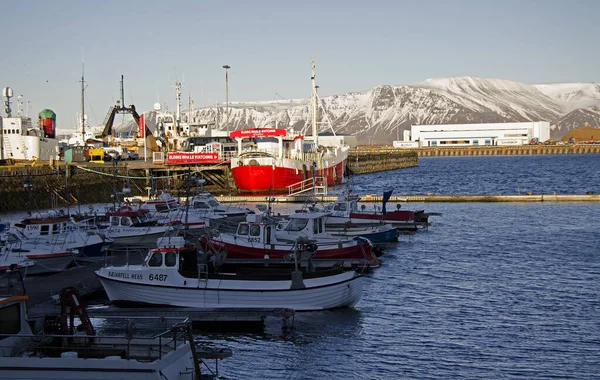 March 2014 Seaport Atlantic Ocean Waterfront Reykjavik Stock Picture