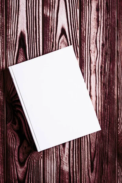 Uma Zombaria Livro Branco Com Lugar Para Texto Encontra Fundo — Fotografia de Stock