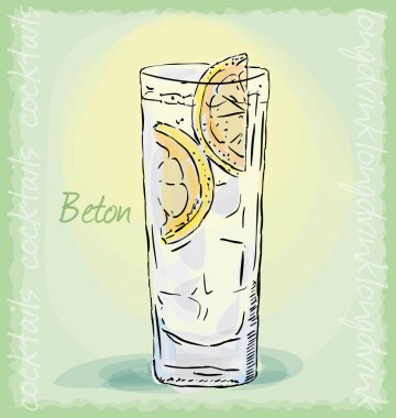 Beton kokteylinin vektör çizimi