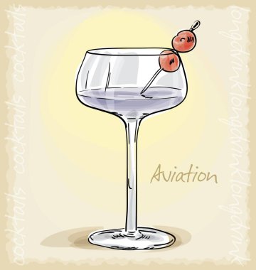 Havacılık kokteylinin vektör çizimi