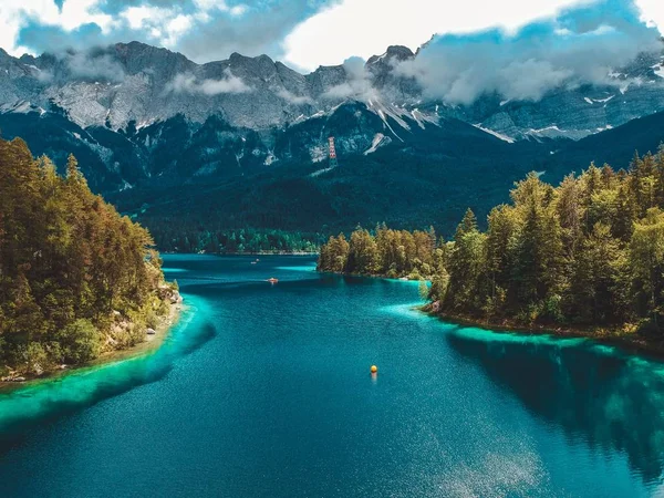 Schöner Eibsee Bayern — Stockfoto