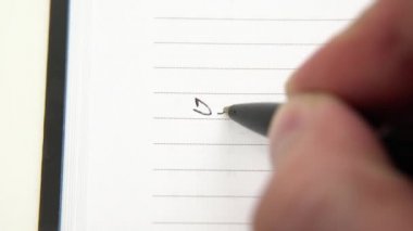 Person hand writing secret in the diary. Reflecting on the past, writing journal with a pen