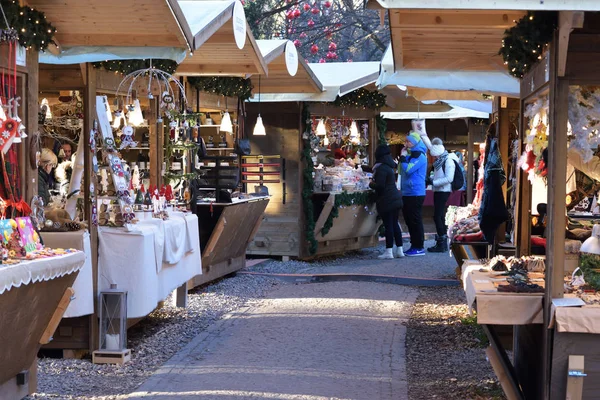 Bolzano Noel Zamanı Talyan Yaşam Tarzı Harika Noel Pazarları Nsanlar — Stok fotoğraf