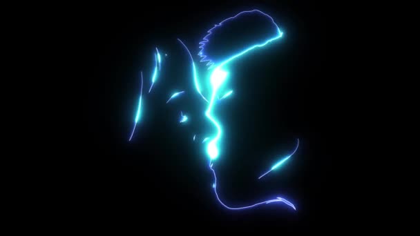 Silhouettes de couple aimant animation laser 