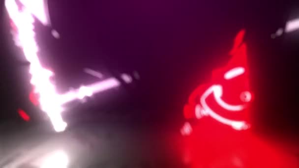 Сова очі тварин лазерна анімація — стокове відео