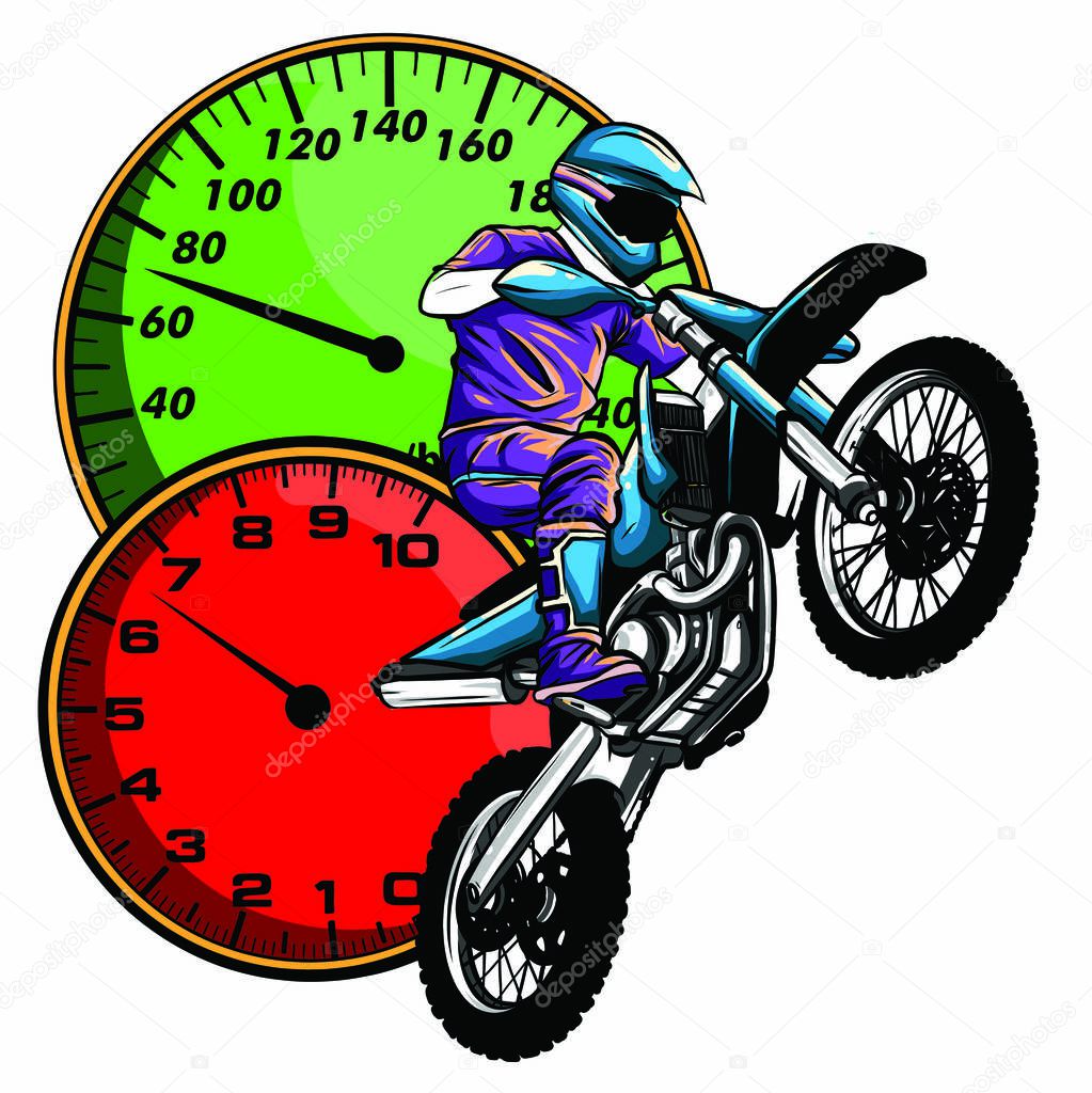 Sport superbike motorcycle with strumenst