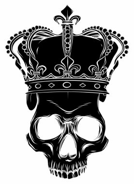 vektör karakter - Kurukafa kral ve çapraz kraliyet asası çizimi