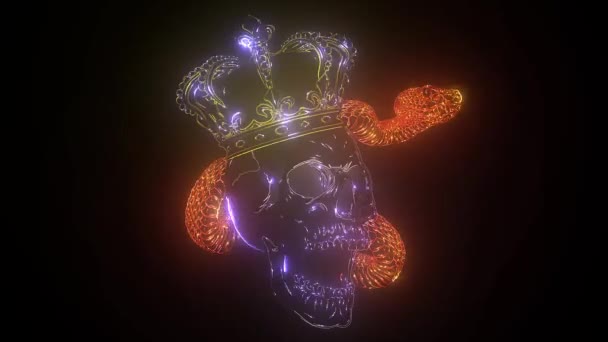 Crâne avec serpent vidéo numérique 