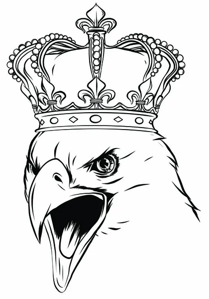 Maskot s korunovaným americkým orlem. ilustrační vektor — Stockový vektor