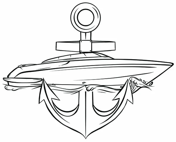 Gráficos do barco, Listra vinil pronto vetor illustratio — Vetor de Stock