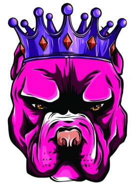 Vector Dog illustration king in white background vector