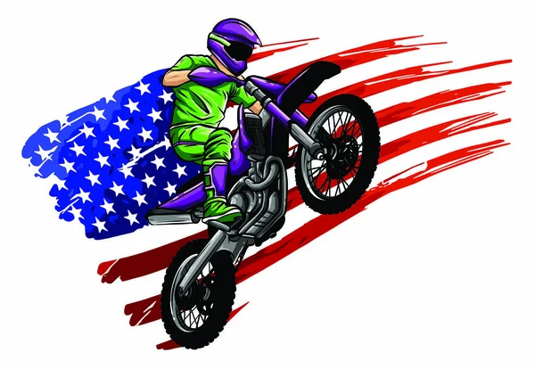 Ilustração vetorial Motocicleta de superbike esportiva com instrumentos —  Vetores de Stock