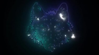 Kurt başlı neon. dijital video