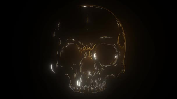 Crâne humain dans un style d'art abstrait, fait d'une manière légèrement psychédélique 