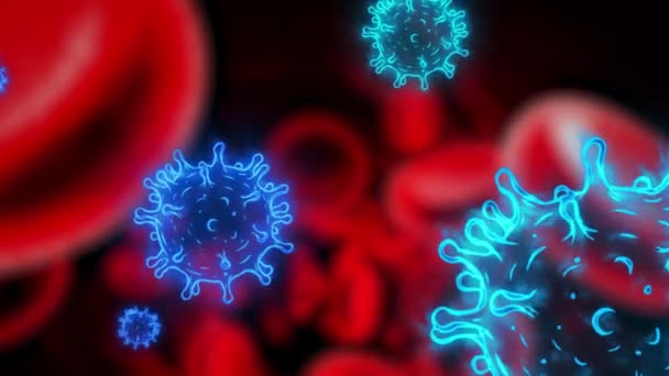 Coronavirus COVID-19 animación médica. El modelo de virus es realista . — Vídeo de stock