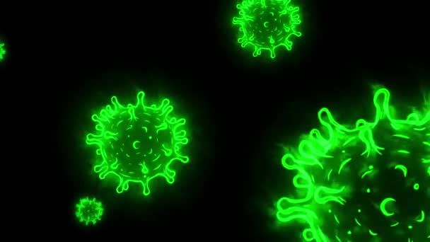 Besmet virus in het bloed. Coronavirus concept. ook bekend als 2019-ncov. — Stockvideo