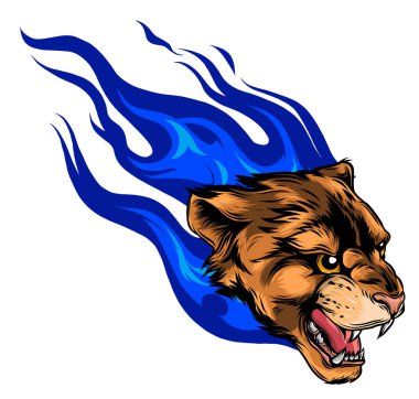 Alev Dövmeli Jaguar kafası