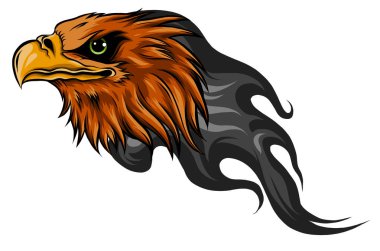 Flaming Eagle - vehicle graphic. Ready for vinyl cutting. clipart