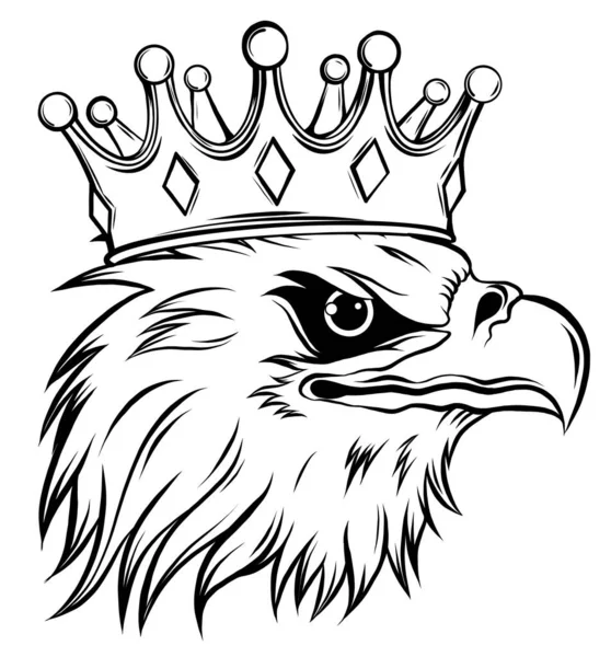 Mascote com águia americana coroada. vetor de ilustração — Vetor de Stock