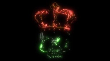 Ölümün kralı. Crown Video 'lu bir kafatası portresi