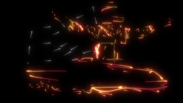 Bateau à moteur course design art 