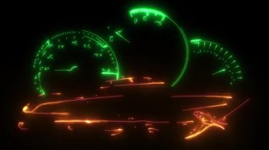 Motorlu tekne yarış tasarımı sanat videosu