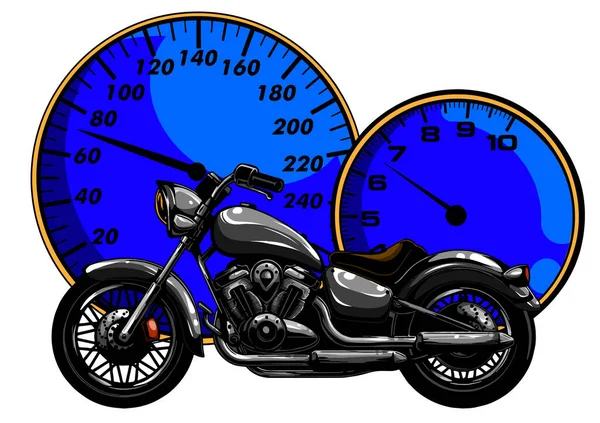 Vektor tecknad motorcykel. vektor illustration design konst — Stock vektor