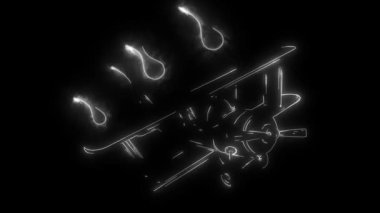 Bir uçağın animasyonu ve o ışık