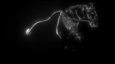 Bir atın animasyonu ve o ışık