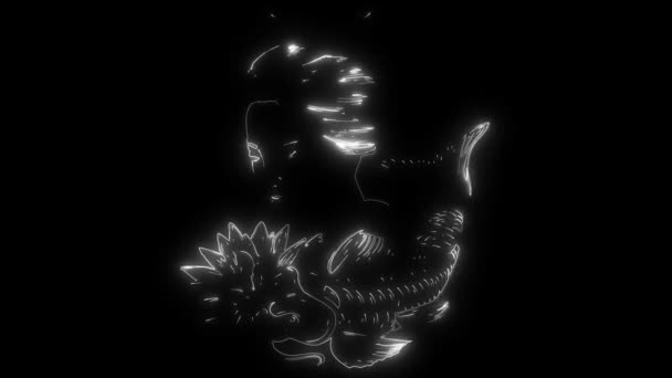 Animation of a geisha and that lights up — Stock Footage Animation of a geisha and that lights up Stock Video
