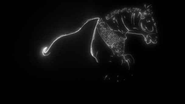 animáció egy ló, és világít