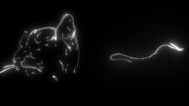 animation d'un jaguar et qui s'allume 