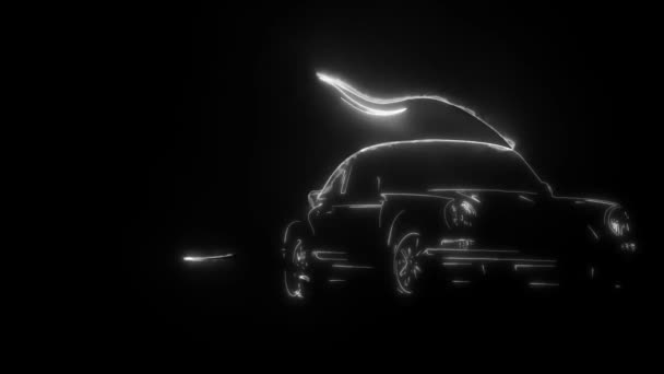 Animation d'une voiture et qui s'allume — Video