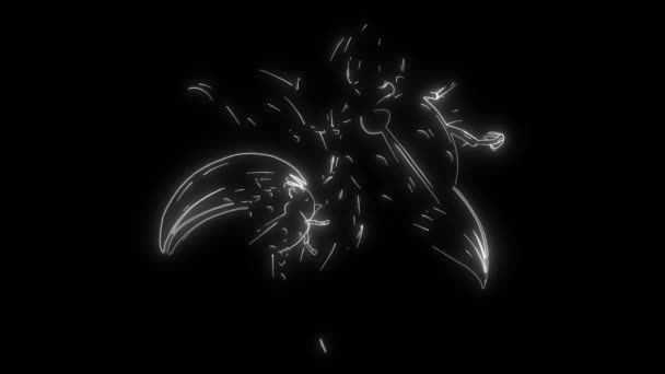 animáció egy katicabogár, és világít