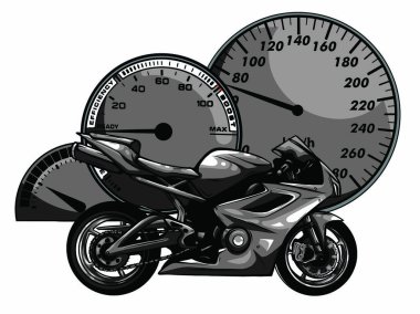 Tek renkli motosiklet yarışları, beyaz arka planda izole edilmiş Kimlik Kurumsal Logo Tasarım Şablonu