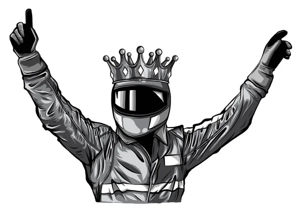 Car racing man cartoon vector illustratie ontwerp — Stockvector