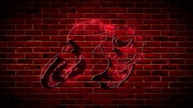 Motosikletçi neon ikonu. Web siteleri, web tasarımı, mobil uygulama, bilgi grafikleri için basit simge