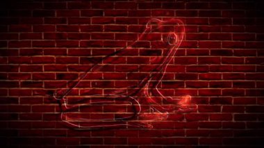 Kurbağa neon ikonu. Web siteleri ve web tasarımı için basit simge,