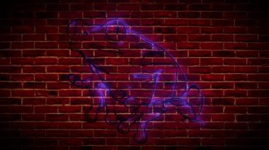 Kurbağa neon ikonu. Web siteleri ve web tasarımı için basit simge,