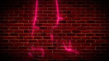 Ayakkabılı neon kadın bacakları. video