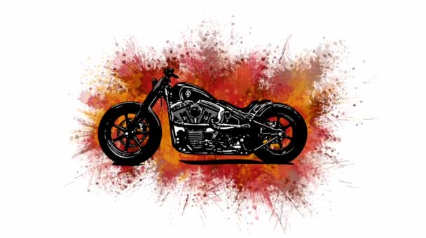Vidéo hachoir de moto coloré avec tache — Video