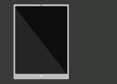 Modern akıllı tablet. Düz tasarım.