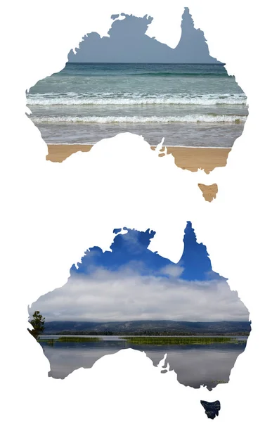 Прибережні експонати та краєвиди Австралії з серії "Aust". — стокове фото